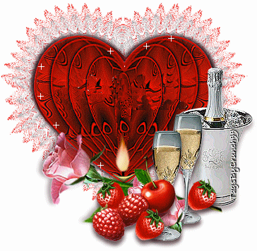 Walentynki szampan truskawki